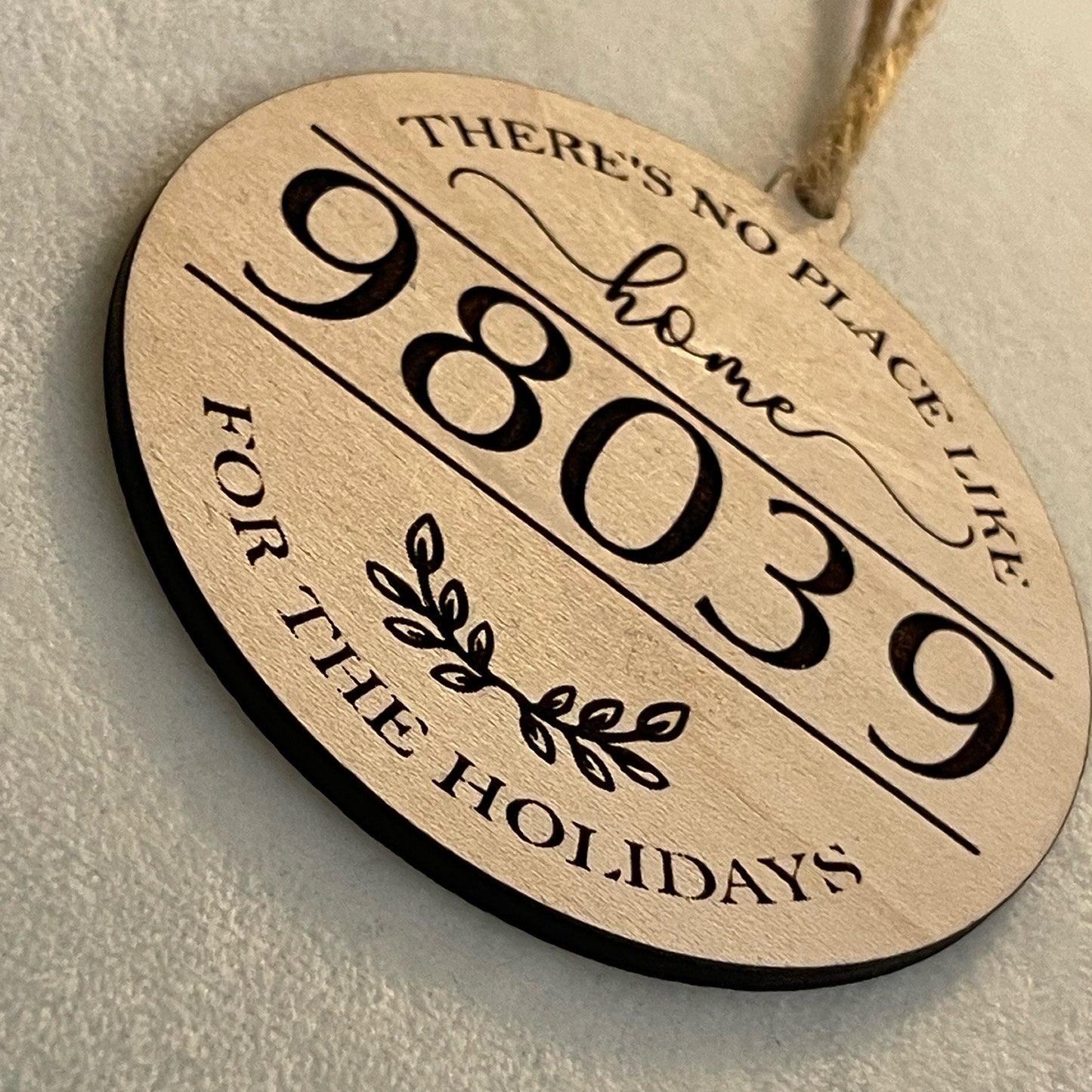 Hometown Zip Code Christmas Ornament