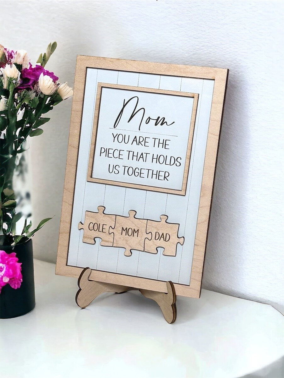 Mother's Day Puzzle Sign, Personalized Mother's Day Sign, Custom Puzzle Sign, Mothers Day Gift Ideas, Gift for Mom, Grandma, Daughter, Aunt