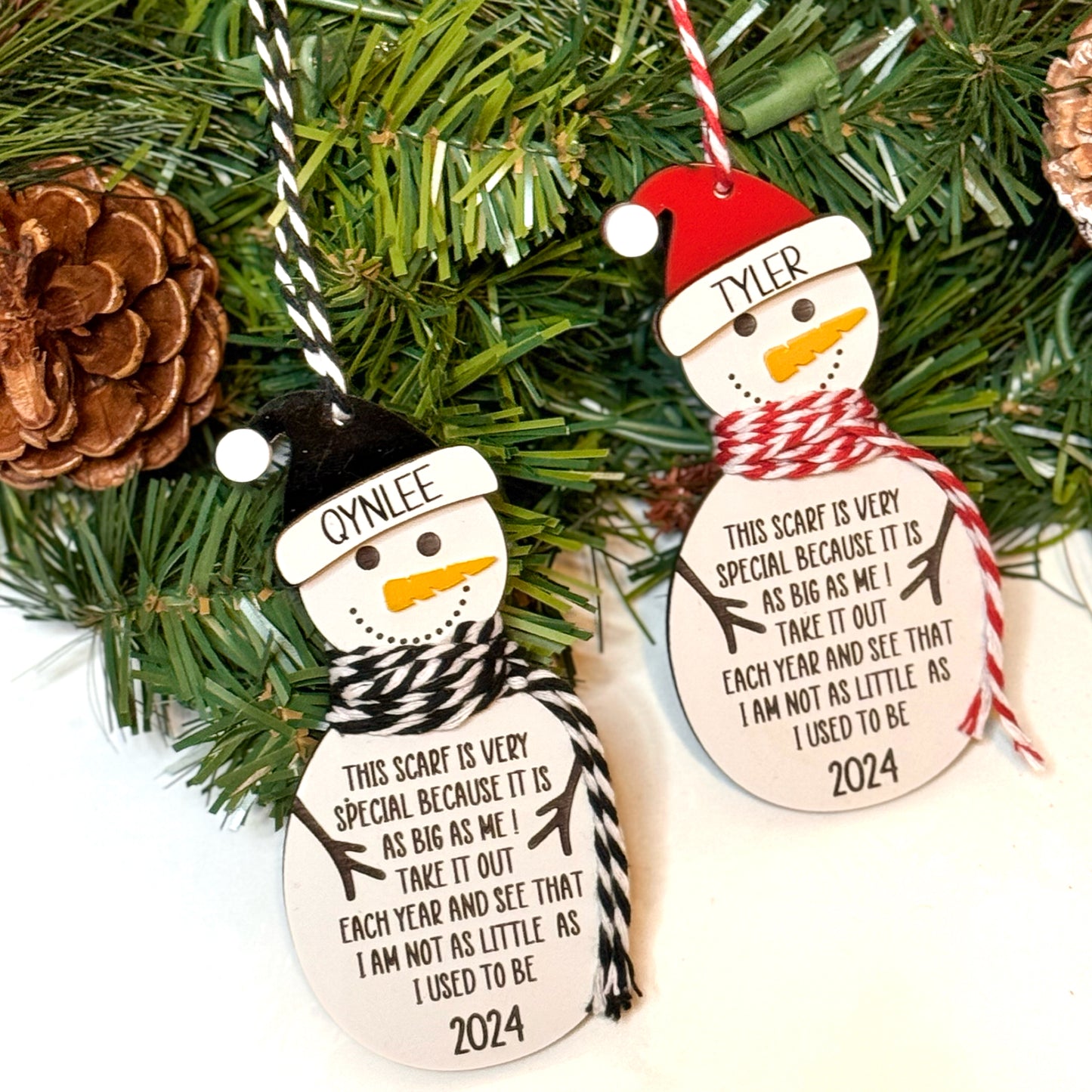 Personalized Snowman Christmas Ornament