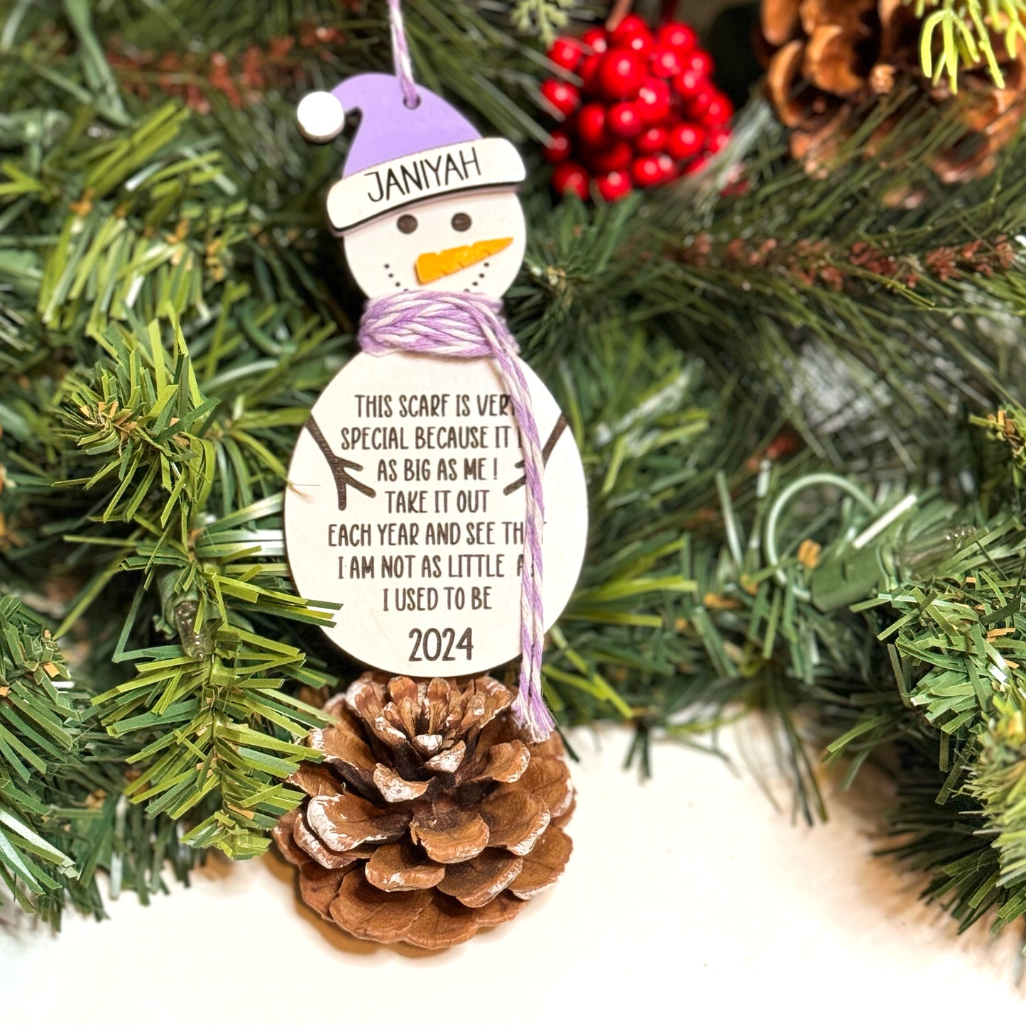 Personalized Snowman Christmas Ornament