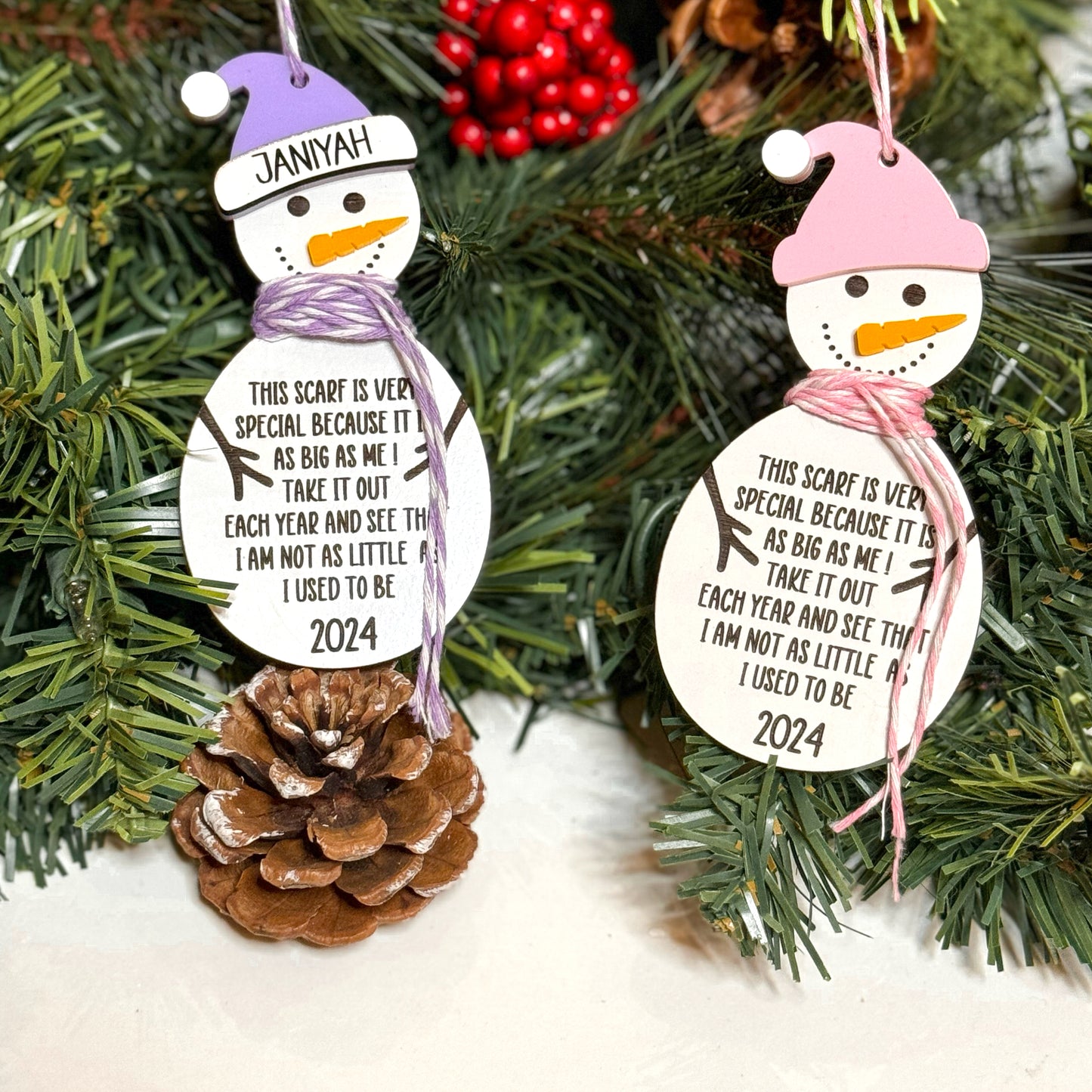 Personalized Snowman Christmas Ornament