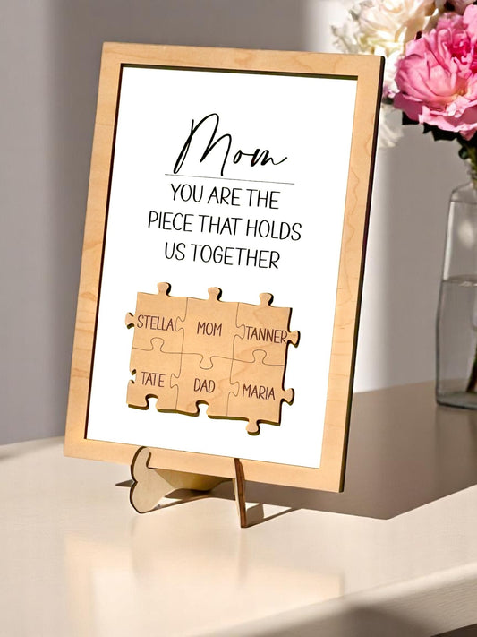Personalized Puzzle Frame with Family Names