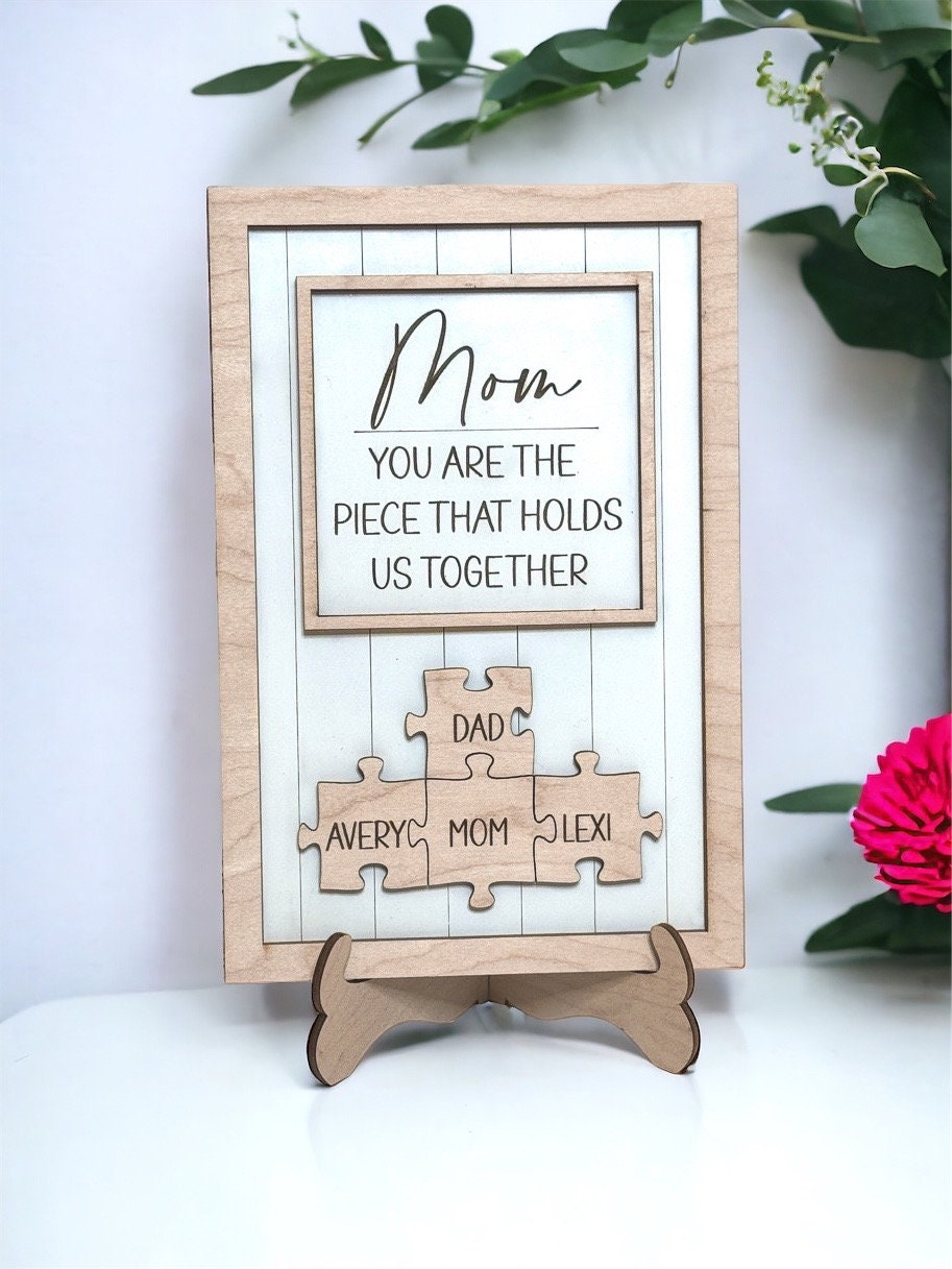 Mother's Day Puzzle Sign, Personalized Mother's Day Sign, Custom Puzzle Sign, Mothers Day Gift Ideas, Gift for Mom, Grandma, Daughter, Aunt