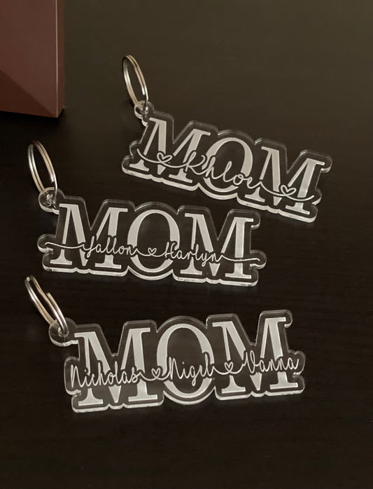 Mother's Day Gift, Personalized Mom Keychain, Mothers Day Gift, Gifts for Mom, Gift from Kids, Kid Names