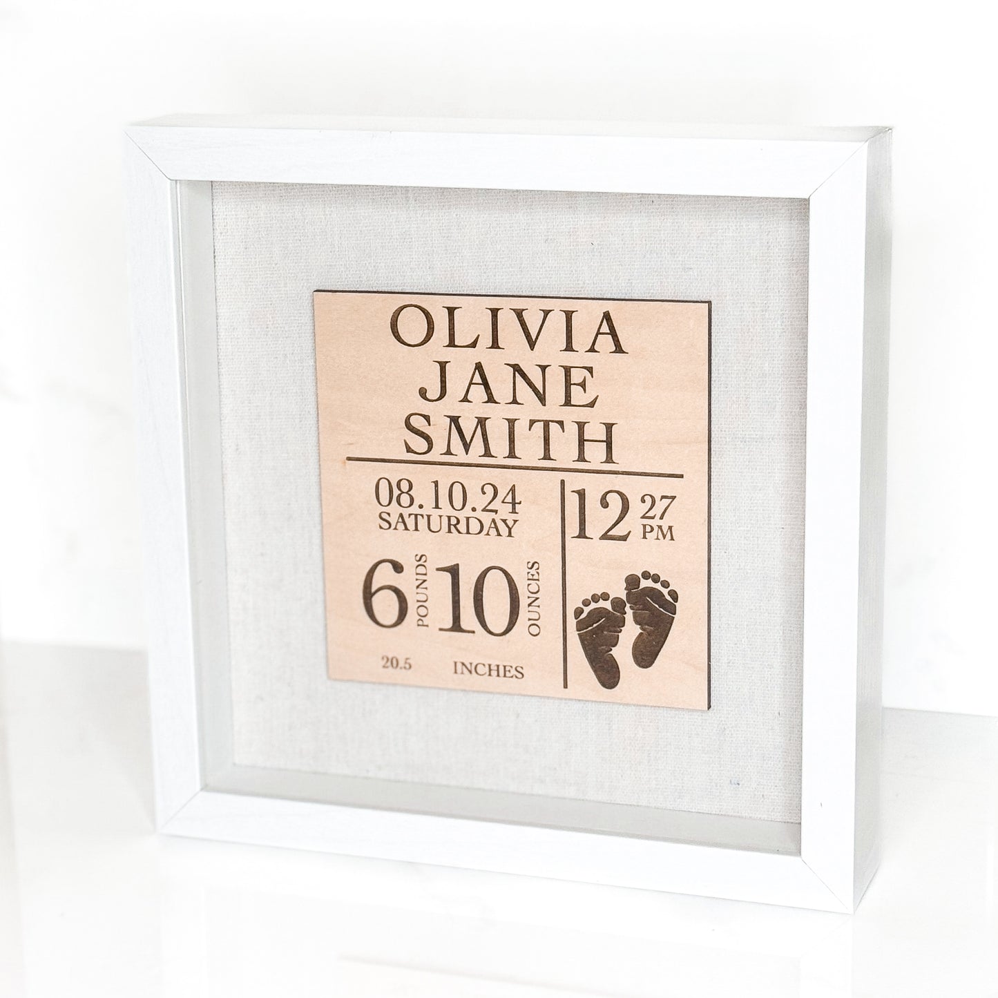 Personalized Newborn Keepsake - Birth Stats Sign