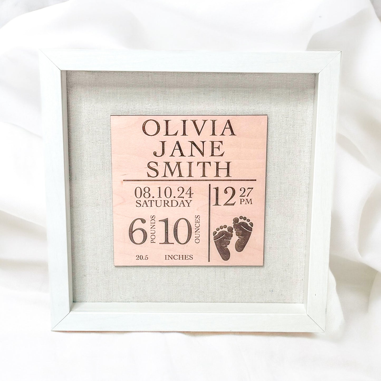 Personalized Newborn Keepsake - Birth Stats Sign