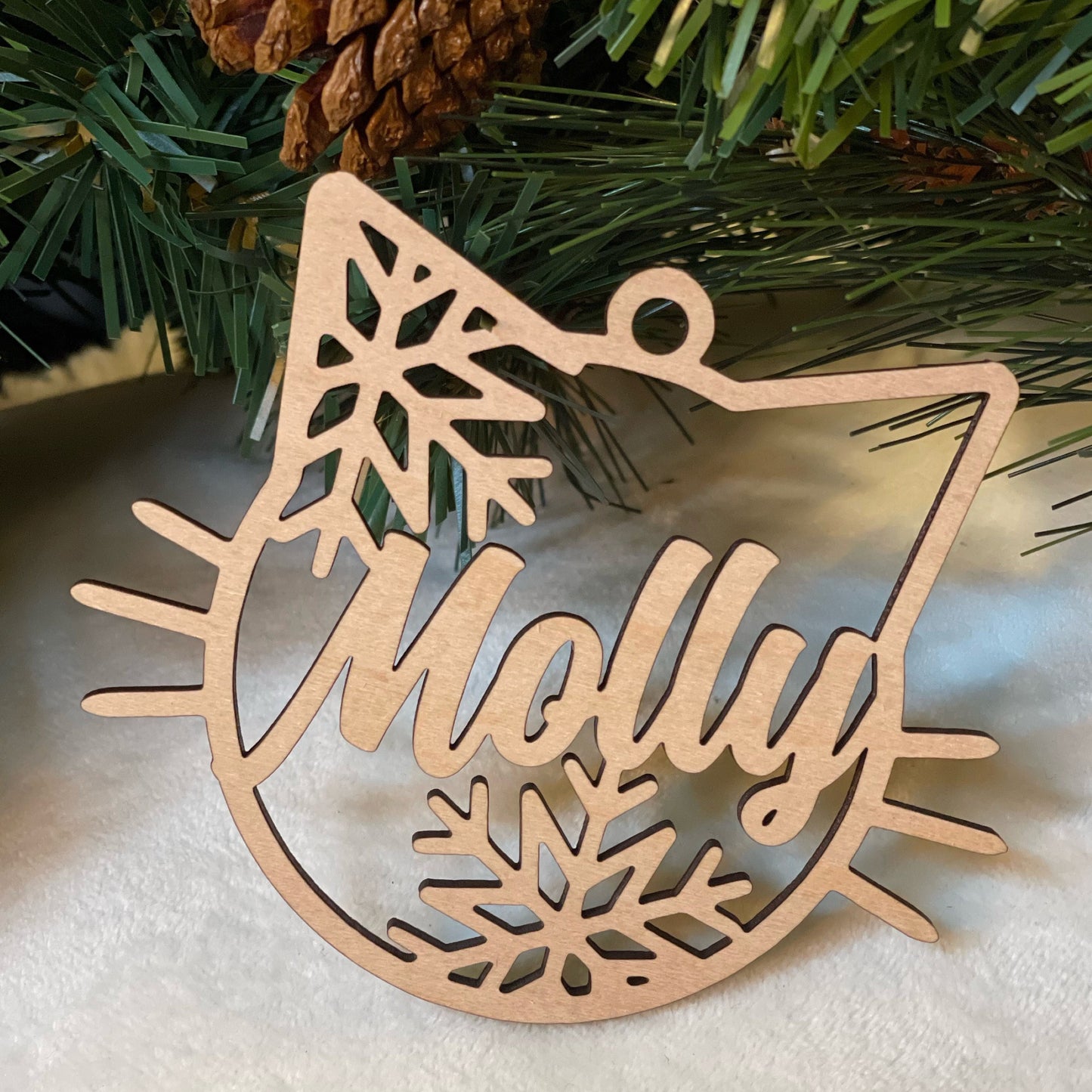 Personalized Cat Christmas Ornament