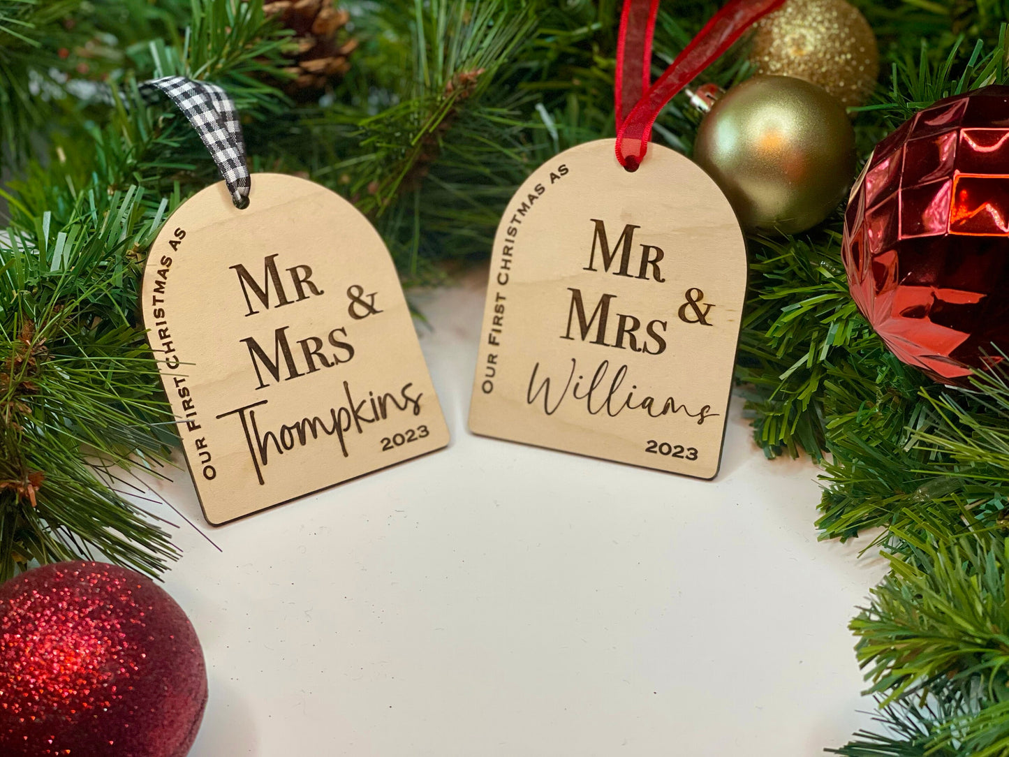 Our First Christmas as Mr and Mrs Ornament