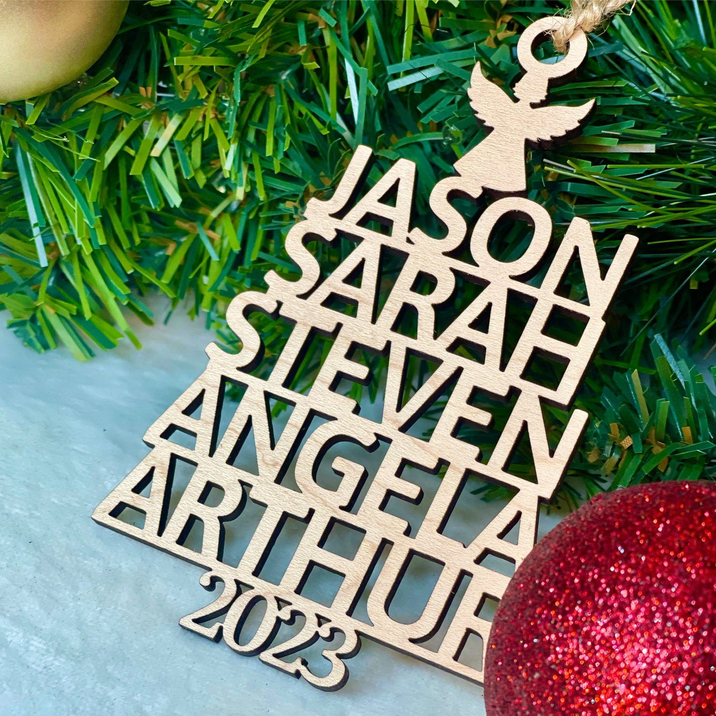 Family Name Christmas Ornament
