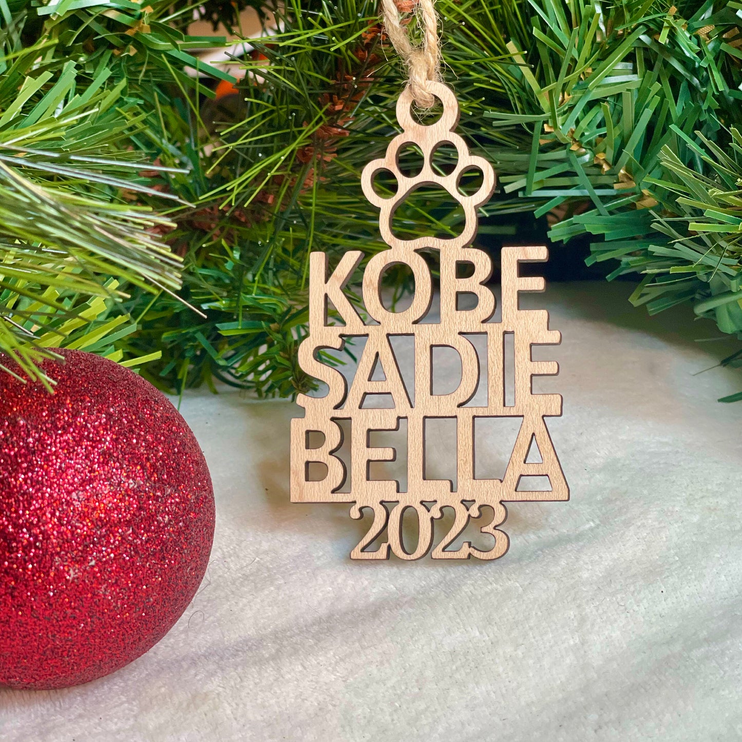 Family Name Christmas Ornament