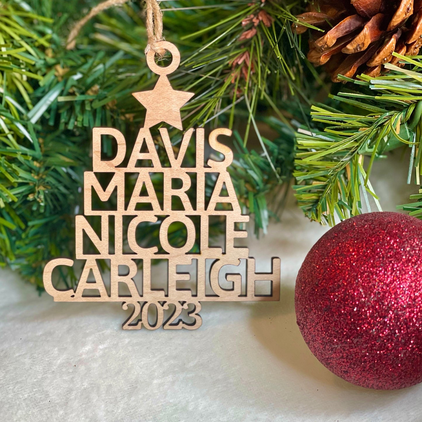 Family Name Christmas Ornament