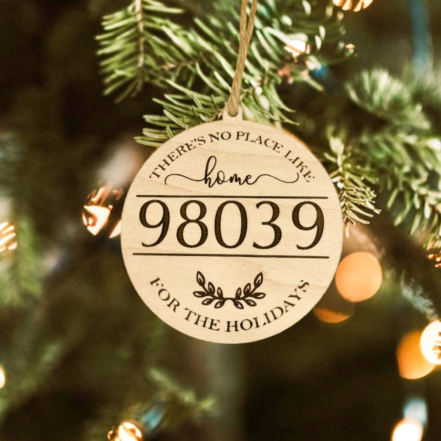 Hometown Zip Code Christmas Ornament