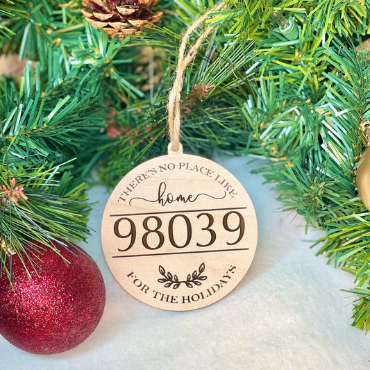 Hometown Zip Code Christmas Ornament