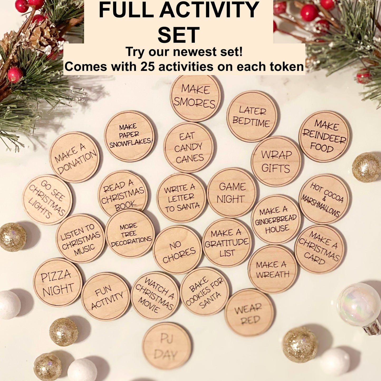 Christmas Advent Tokens - 25 Days of Christmas